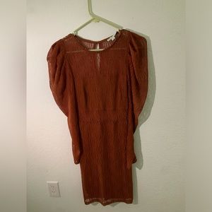 This is an orange fall vibes dress